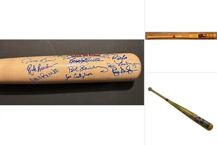 Detailed view of Best Autographed Baseball Bat Cooperstown