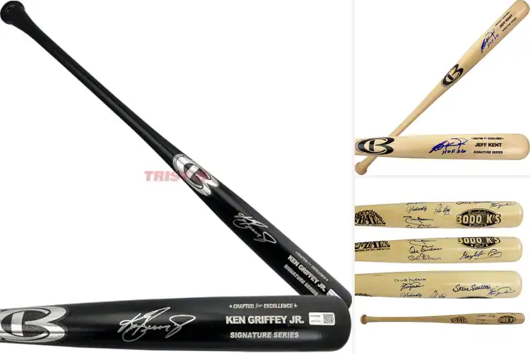 Detailed view of Best Cooperstown Baseball Bat Signatures