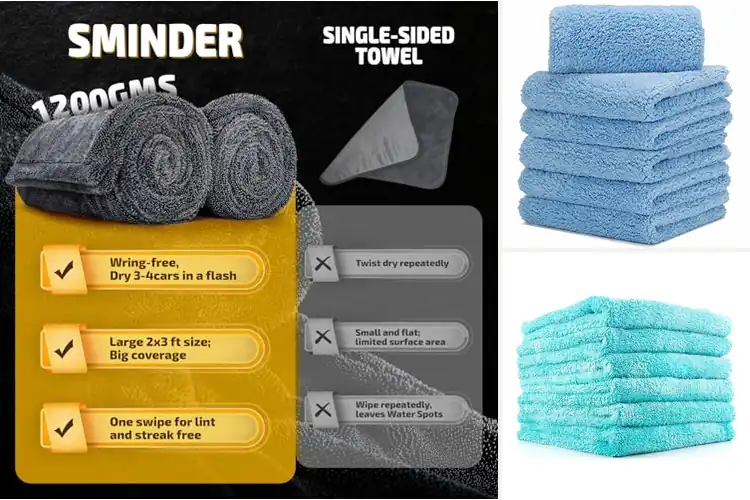 Detailed view of Best Edgeless Drying Towels