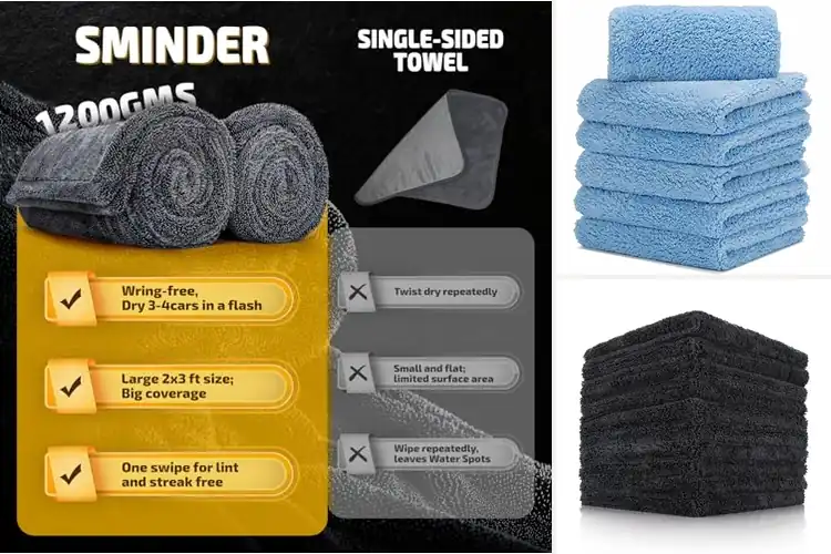 Detailed view of Best High GSM Microfiber Towels