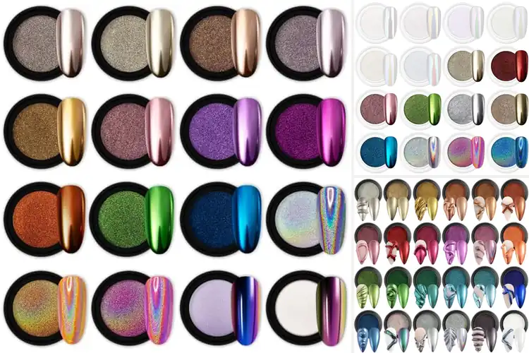 Detailed view of Best Metallic Mirror Nail Powders