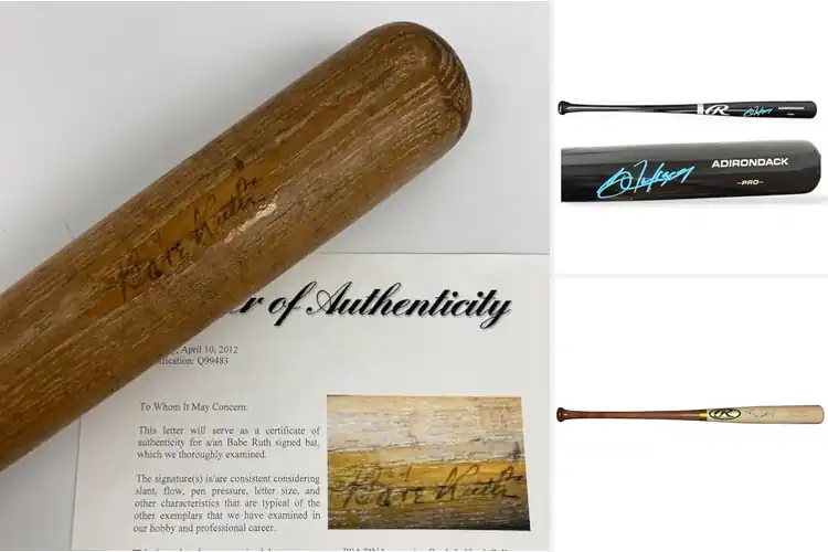 Detailed view of Best Signed Baseball Bat Memorabilia