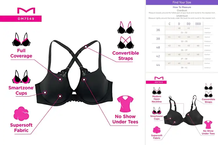 Detailed view of Best Silky Microfiber Bras With Plush Underwire