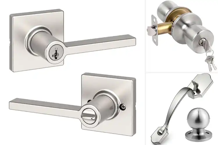 Detailed view of Best Silver Exterior Door Handles