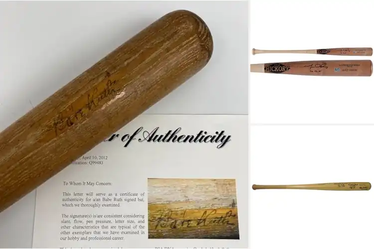 Detailed view of Best Vintage Autographed Bats