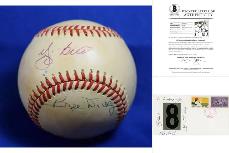 Detailed view of Best Yogi Berra & Bill Dickey Baseball Memorabilia